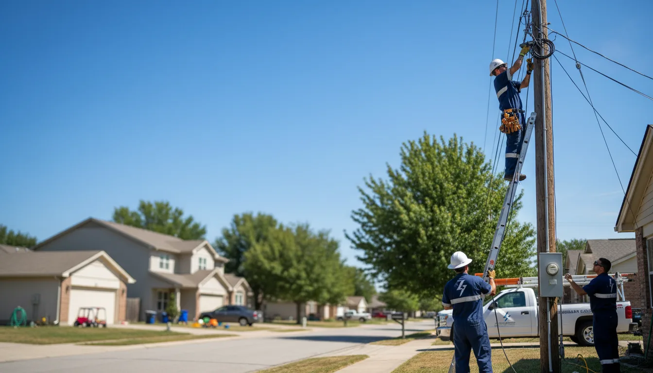 Residential electrician providing installation services in Texola, OK